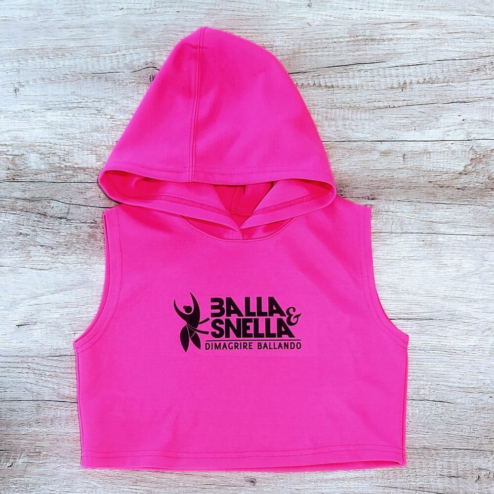 Felpa Corta con Cappuccio